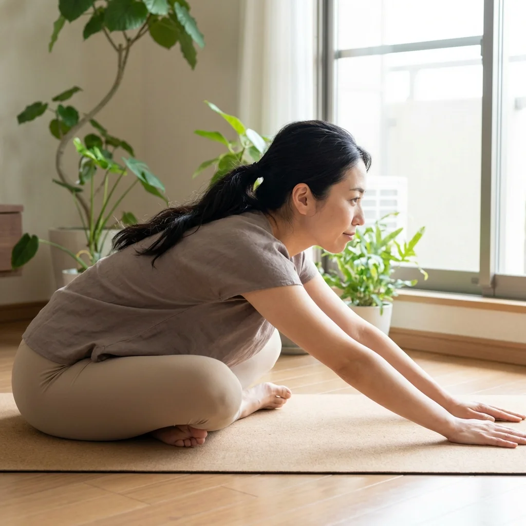 ヨガ資格の学習に取り組む女性の様子