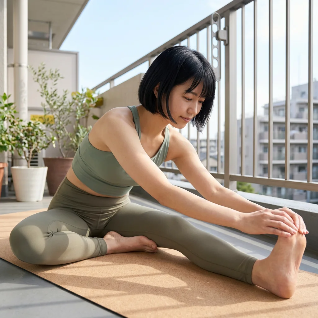 ヨガの実践と内省を象徴する女性の瞑想シーン