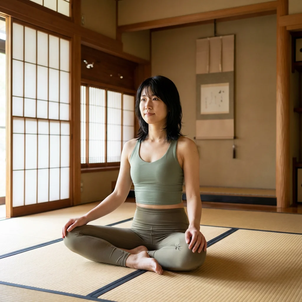 ヨガの実践を通じて学びを深める女性