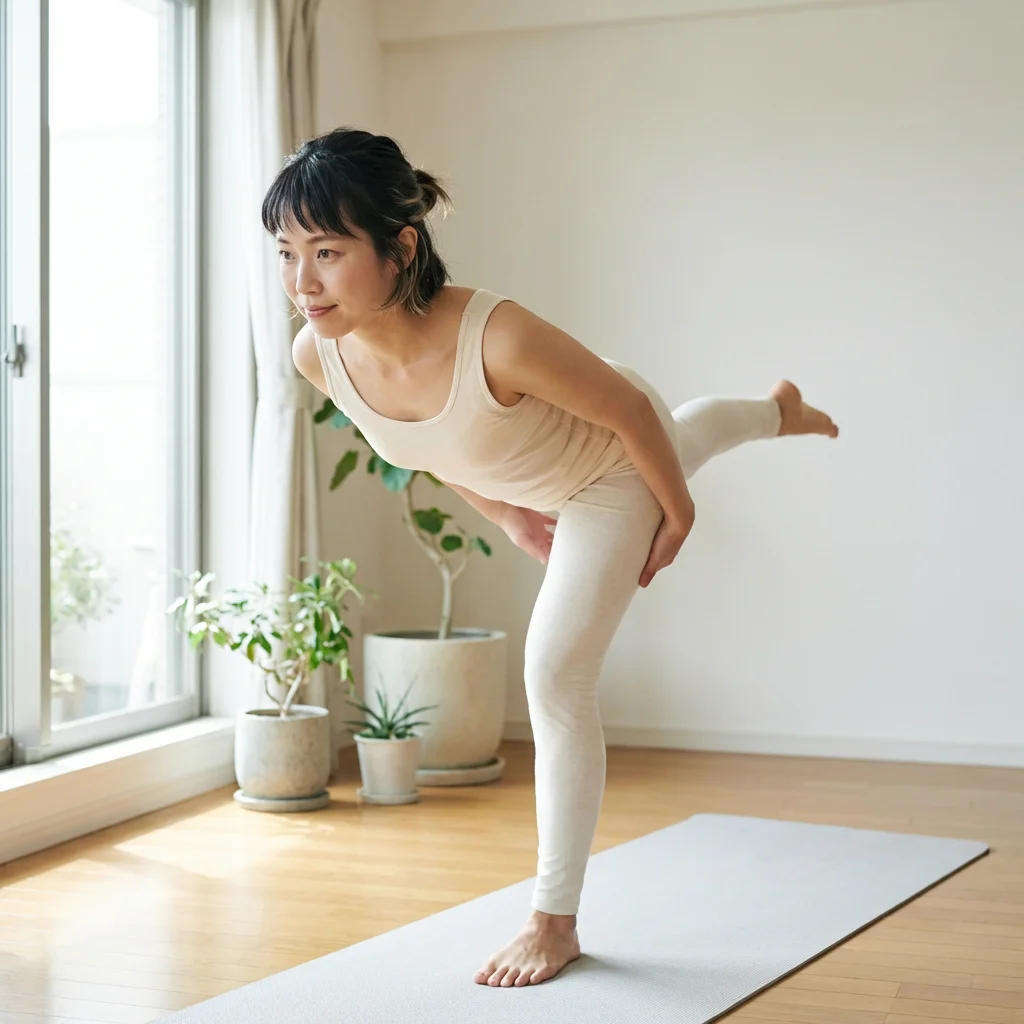 ヨガ資格取得に向けてスクールを比較検討する女性