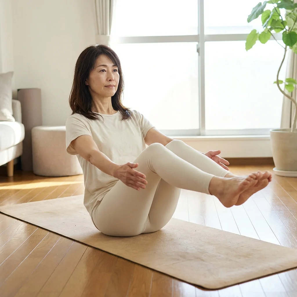 ヨガ資格の学習資料とマットが置かれた明るいスタジオの様子