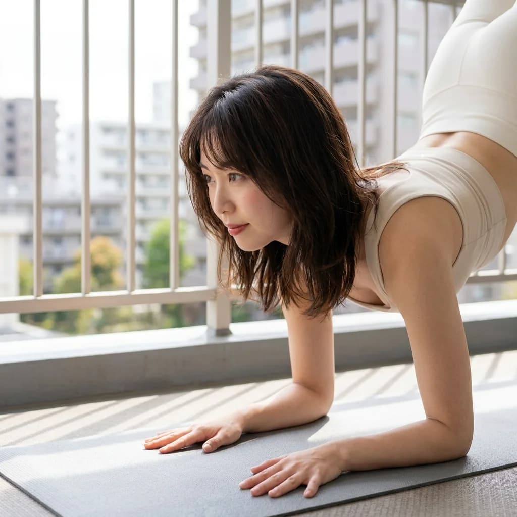 ヨガ資格の学び方を考える女性がマットの上で座って瞑想している様子